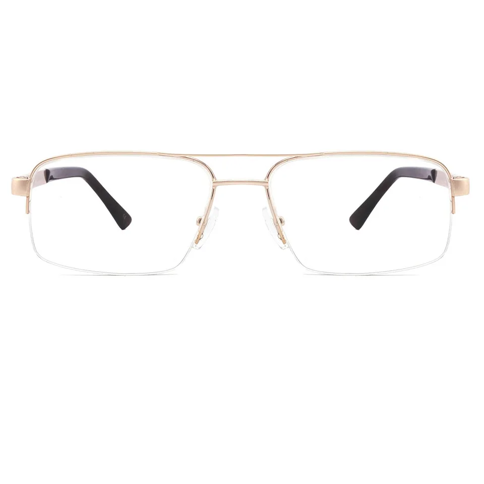 

Cheap Metal factory wholesale glasses frame Half-rim unisex retro metal optical frame, 5 colors