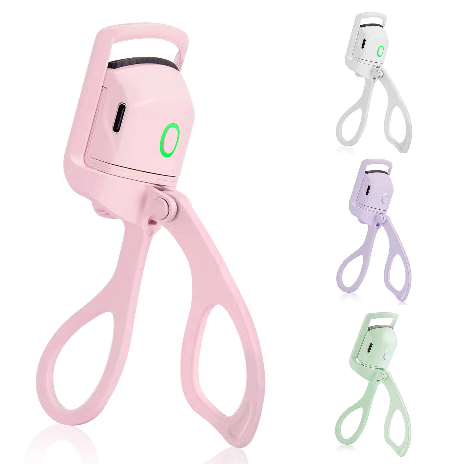 

Eyelash curler toolwholesale makeup mini portable green purple white pink cute rechargeable electric heated eyelash curler
