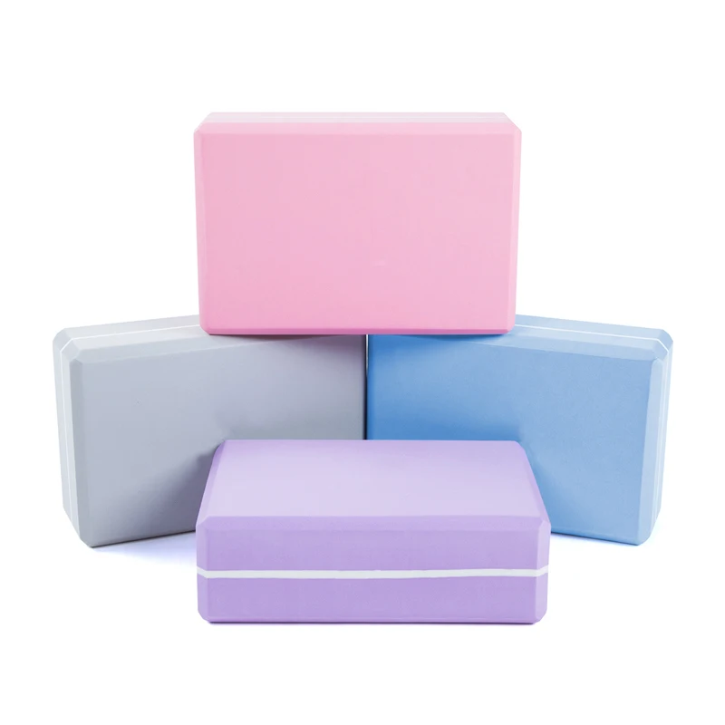 

High Density EVA Foam Block to Support and Improve Poses and Flexibility, Pink/purple/blue/orange/gray