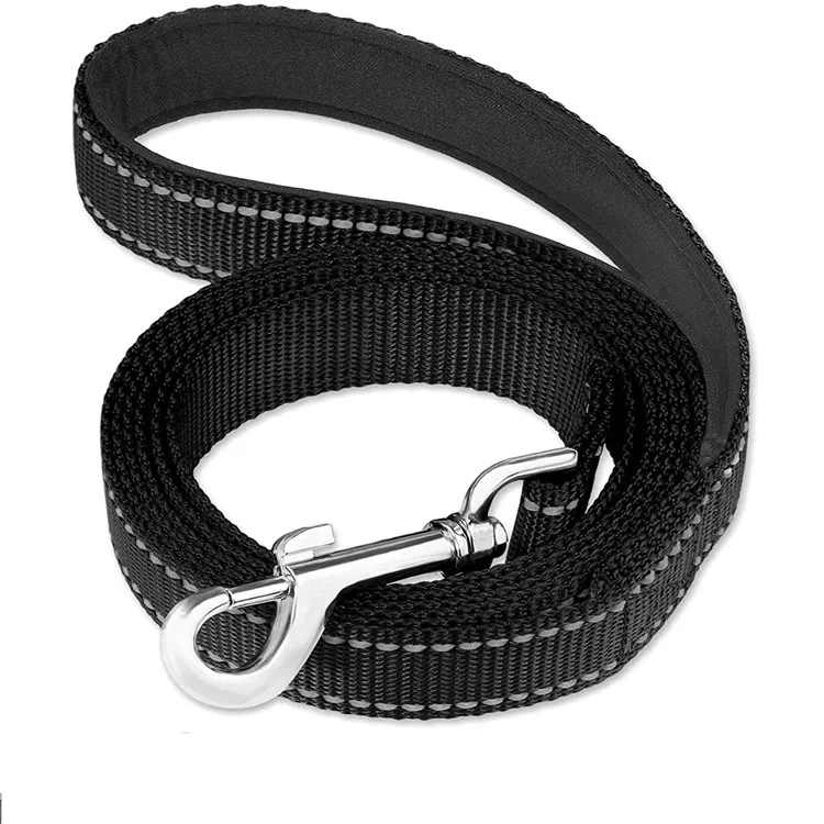 

4FT/6FT Adjustable Refelctive Nylon Woven Dog Leash Rope Padded Soft Handle Breakaway Safe Durable Dog Walking Training Leash, Black, blue, red