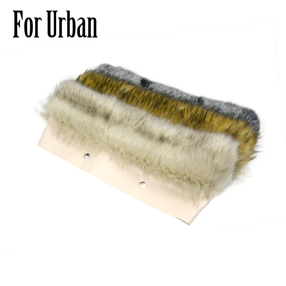 

2021 Tanqu New Women Bag Faux Fox Fur Raccoon's White Black Plush Trim for O BAG Thermal Plush Decoration Fit for Urban Obag