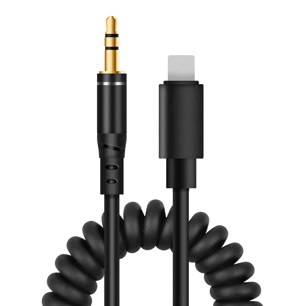 

Audio cable with 3.5mm interface for iphone support IOS14, Black/white