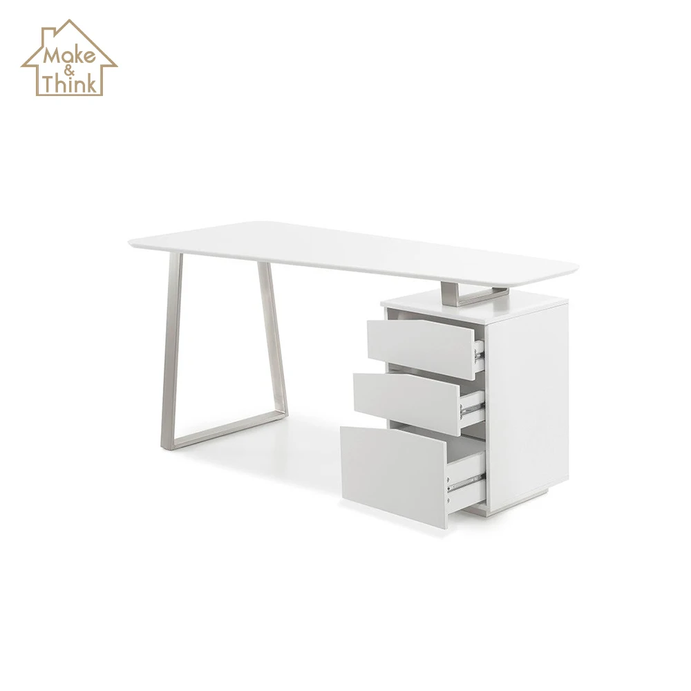 
Wooden metal frame computer office desk table modern furniture 