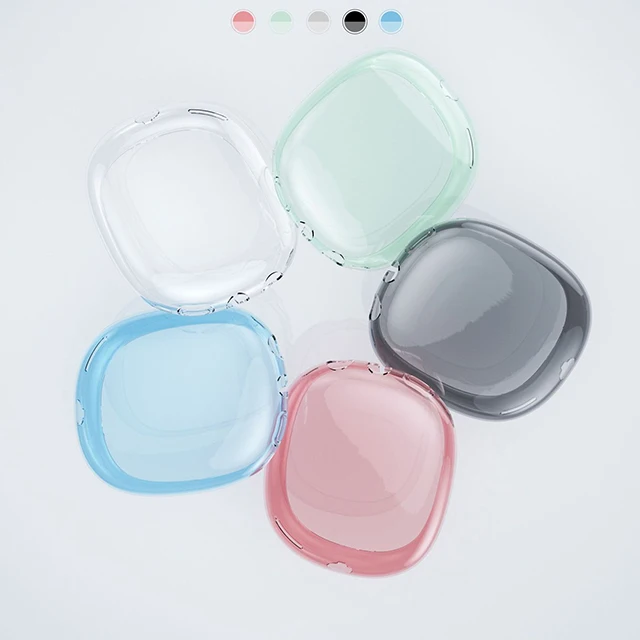 

New Slim Transparent candy color TPU Soft Cover Case bag for Apple Airpods Max wireless Headphones Earphones Accessories