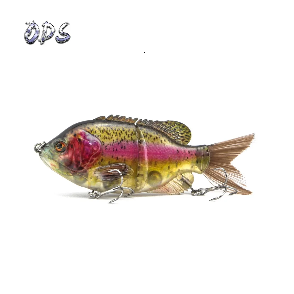 

Clear Body Two Section Gliding Action Hard Plastic Body Bait Fishing Lure Bluegill Glide Bait Swimbait, Realistic and natural