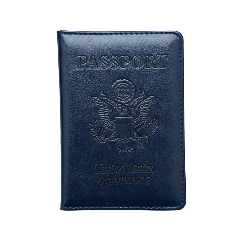 

Wholesale PU leather embossed USA national emblem passport wallet holder cover, Picture