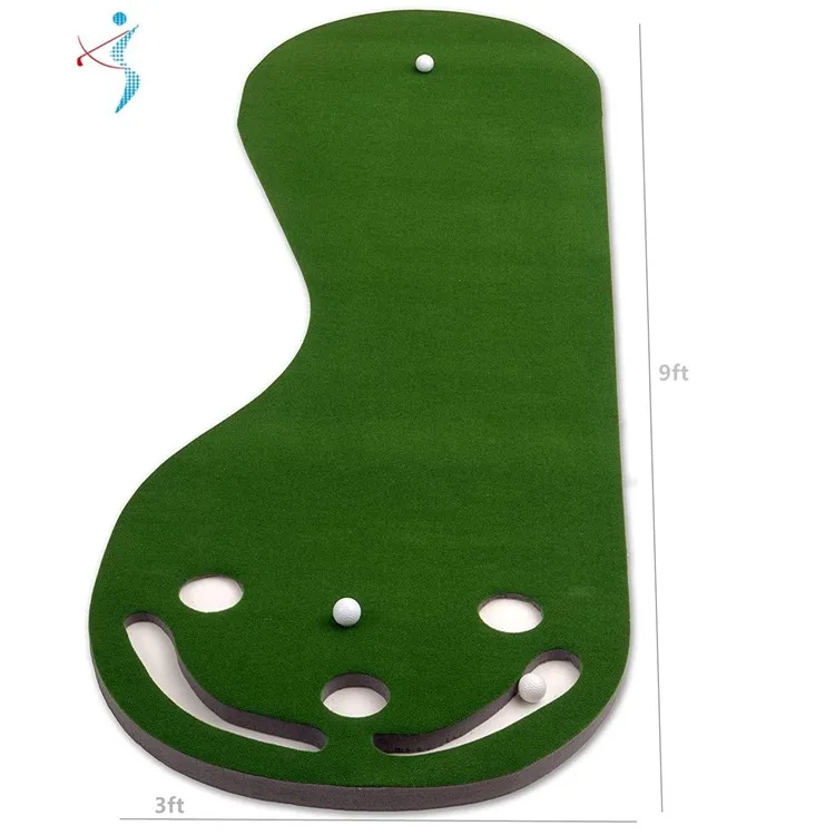 

3x9FT Portable Kidney Golf Putting Green Push Mat Golf Practice Putting Mat