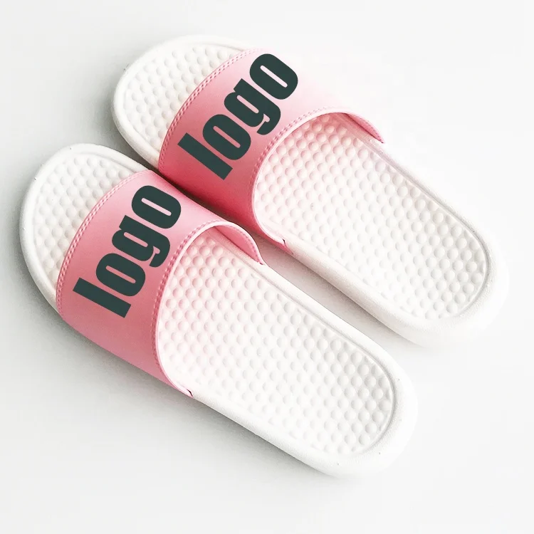 

Custom designer Printed Slides And Slippers Customize Massage Footwear PVC soft flip flops bathroom Beach bedroom slippers