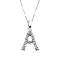 

Personalized 26 Initial Necklace rhinestone crystal paved alphabet Letter pendant necklace word jewelry