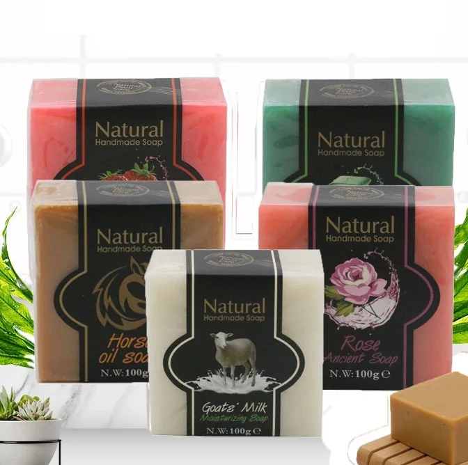 

Pure Oil Fragrance Natural Handmade Soap Bar Skin Whitening Bath Soap