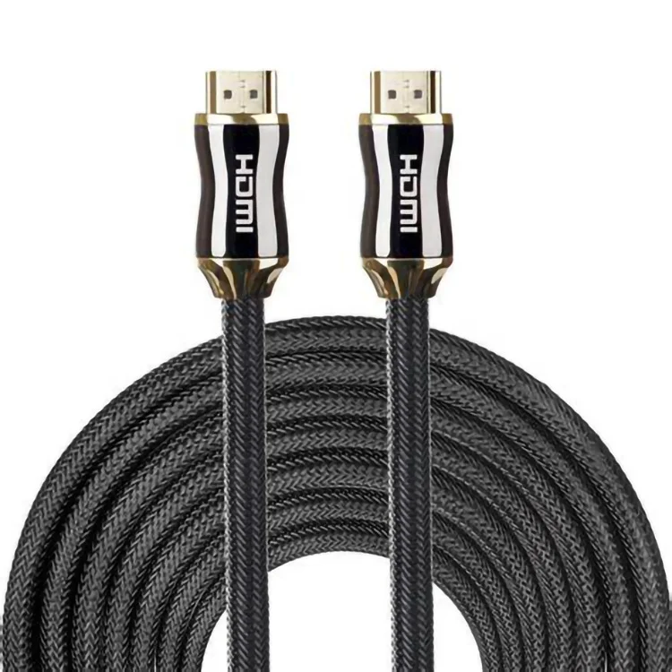 

0.5m Up to 20m Male To Male Gold Planted Hdmi 2.0 Cable 4k 3D 60HZ Braided With Metal Head For HDTV Hdmi Cable, Balck
