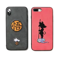 

For iPhone 7 8 11 XS XR X ultra slim cover TPU Dragon ball embroidery cloth Non-slip mobile phone case