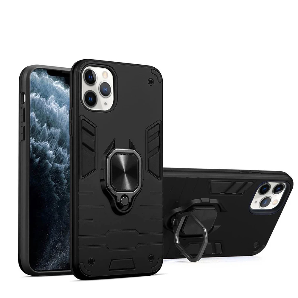 Usine en gros magn&eacute;tique antichoc 360 Bague Porte-t&eacute;l&eacute;phone PC + TPU pour iPhone 11 - ANKUX Tech Co., Ltd