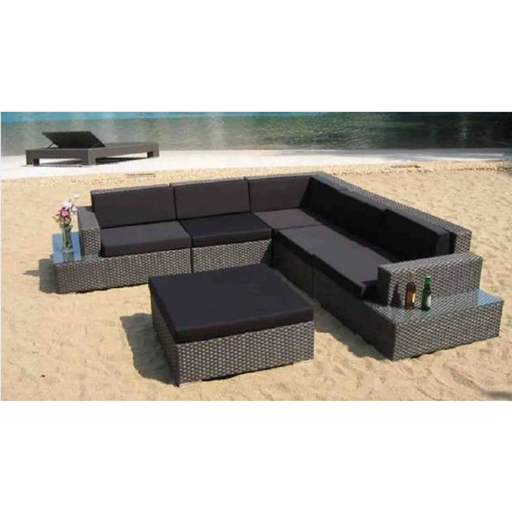 
High Quality UV resistant Rattan Sectional Corner Garden Sofa 