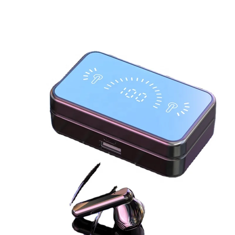 

Sport Earbuds Waterproof LED Display Music Headset For OPPO Iphone Huawei Vivo Earphones S20 TWS Wireless Headphones