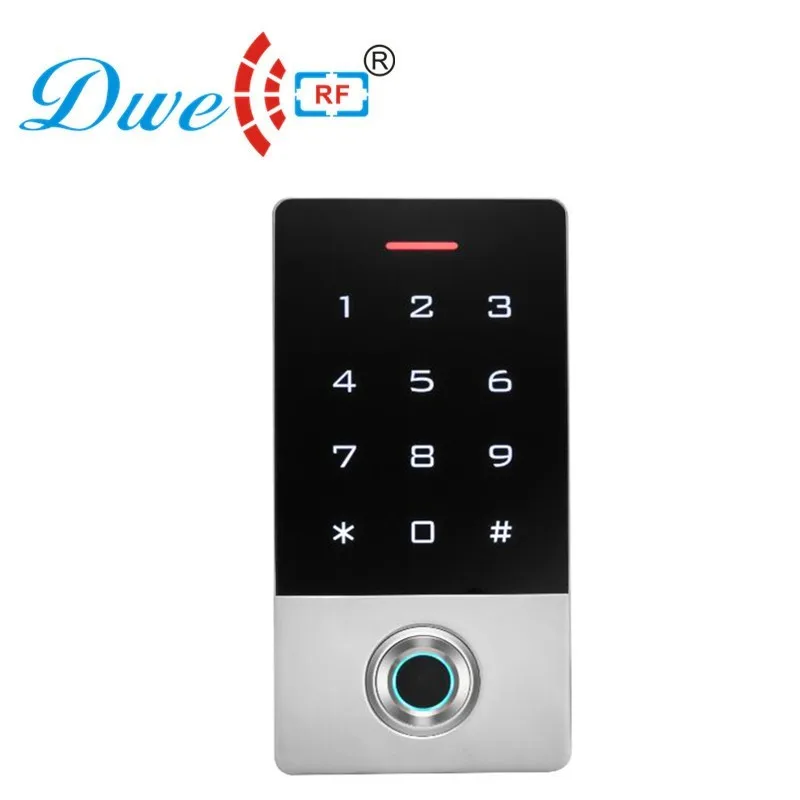 

Free shipping 125khz em id waterproof ip 68 wiegand card reader standalone fingerprint scanner and keypad, Silver and black