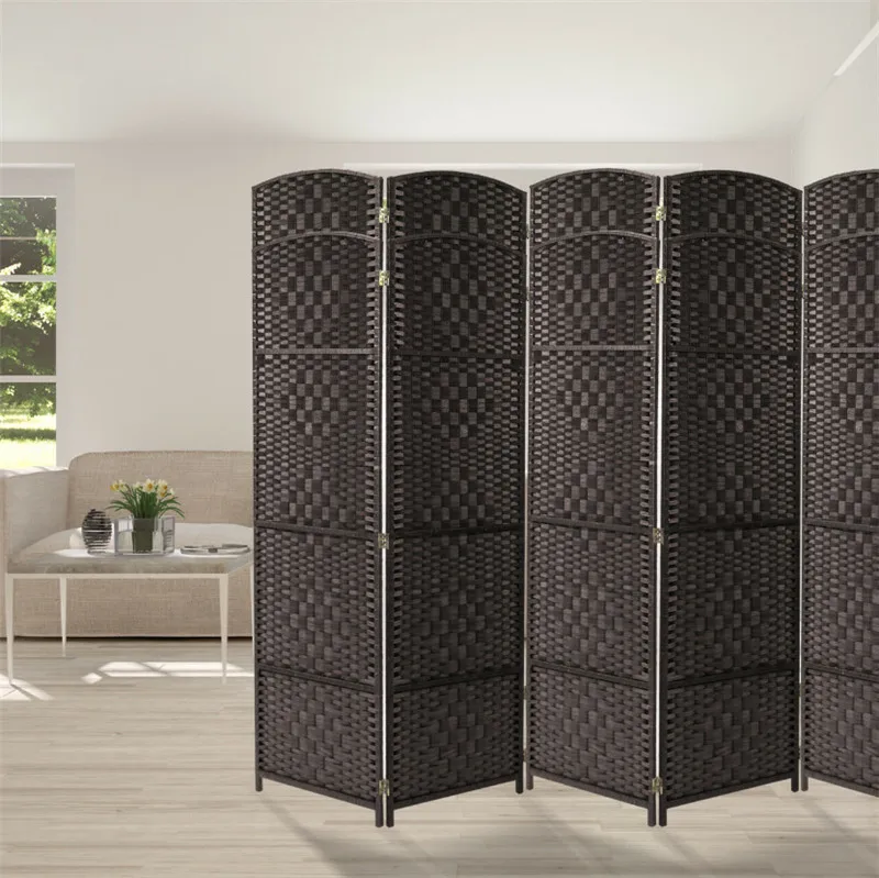 

Black outdoor Indoor Folding 6 panel removable room divider