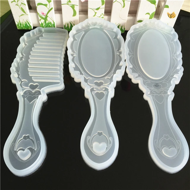 

Shiny 3D diy Silicone Mirror Comb Resin Mold For Epoxy Resin Craft, Stock or customized