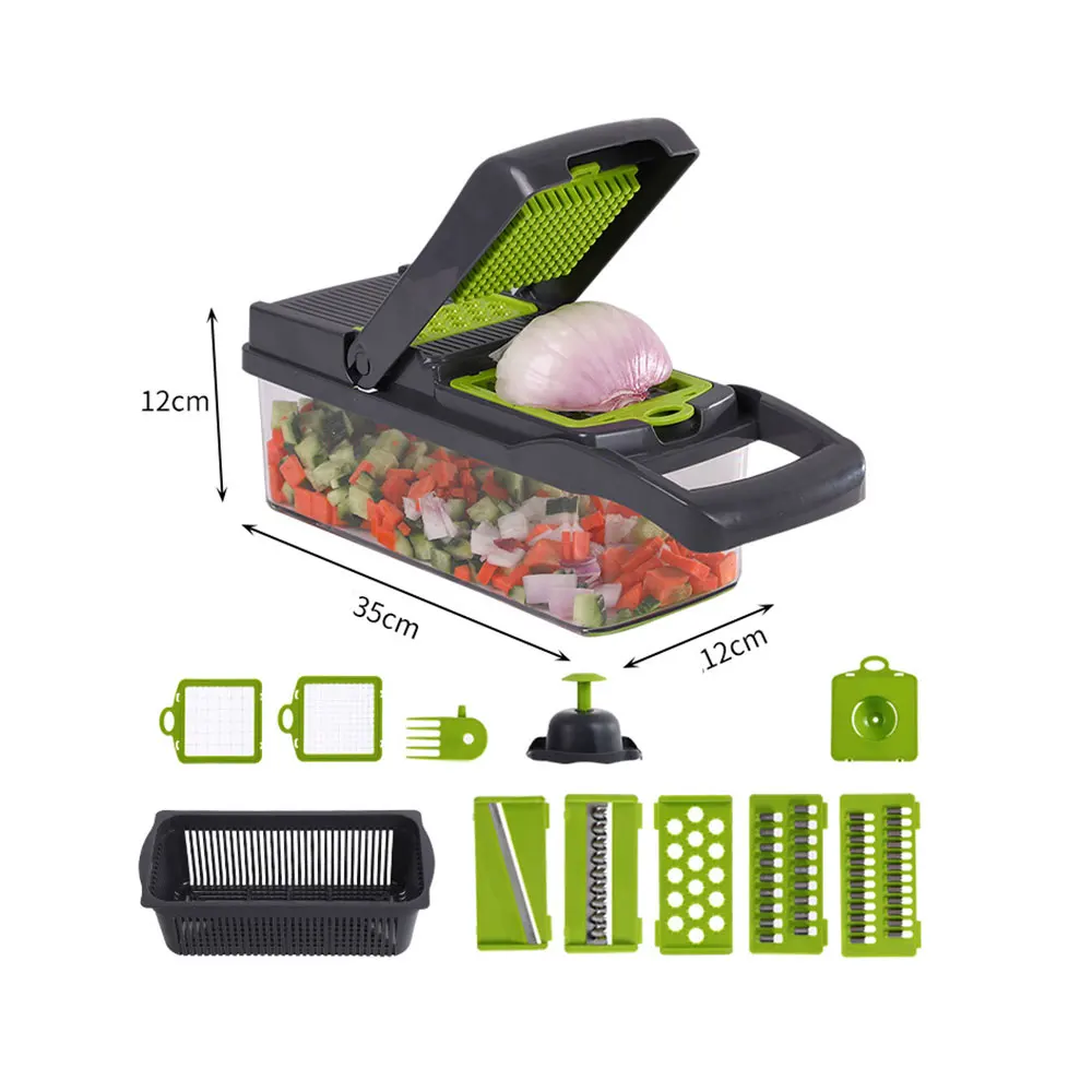 

Kitchen Plastic Multi-slicer Multi-function Rotating Mini Garlic Utility Multifunctional Cucumber Grater Vegetable Cutter, Picture show