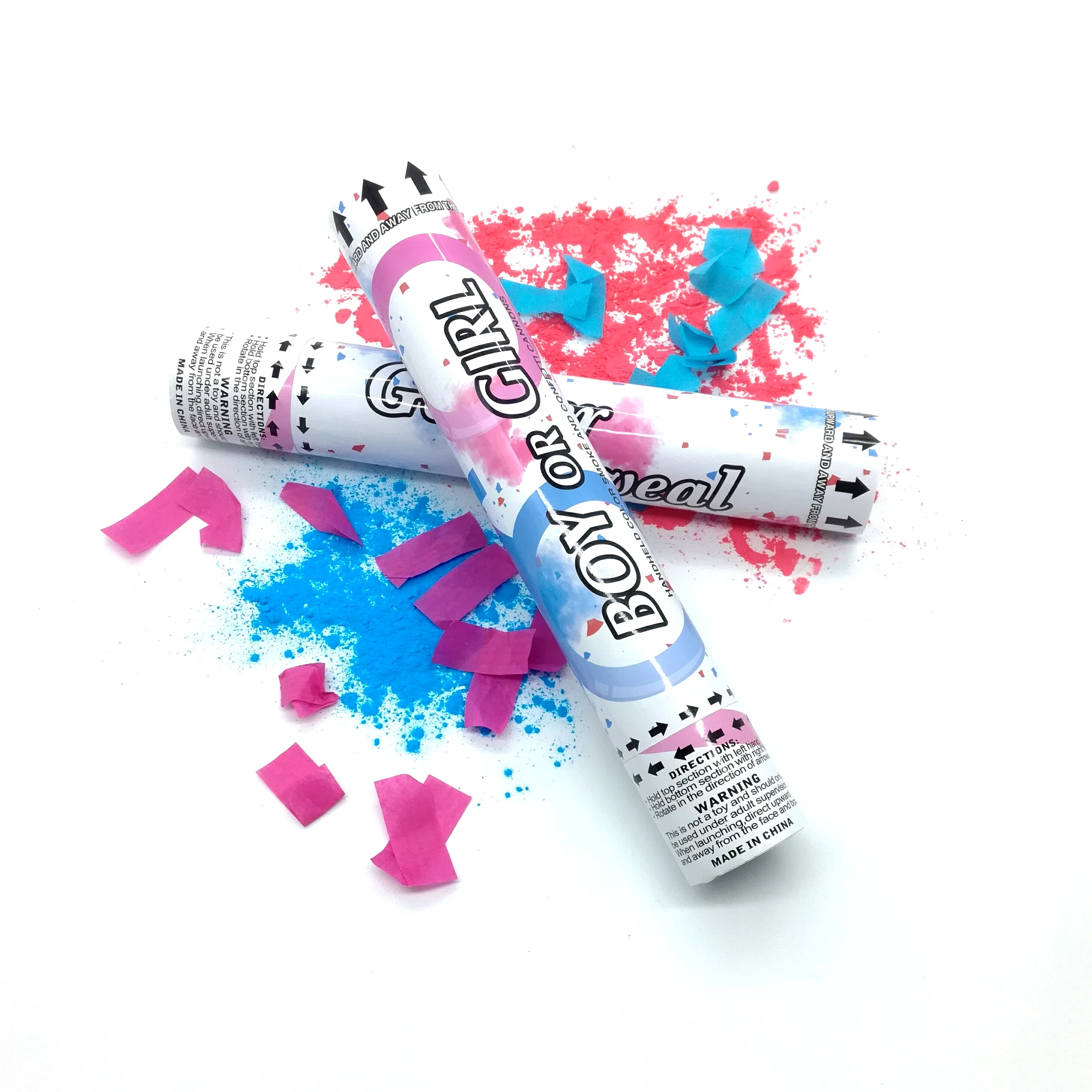 Baby Boy Or Girl Gender Reveal Paper Konfetti Shooter Color Run Powder