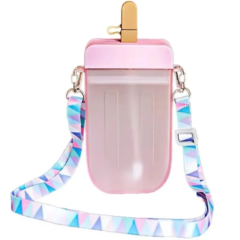 

New Custom design Water juice bottle One Shoulder Ice Sucker Messenger bag Cute and Mini shoulder bag For girl, Pink ,blue ,green ,purple