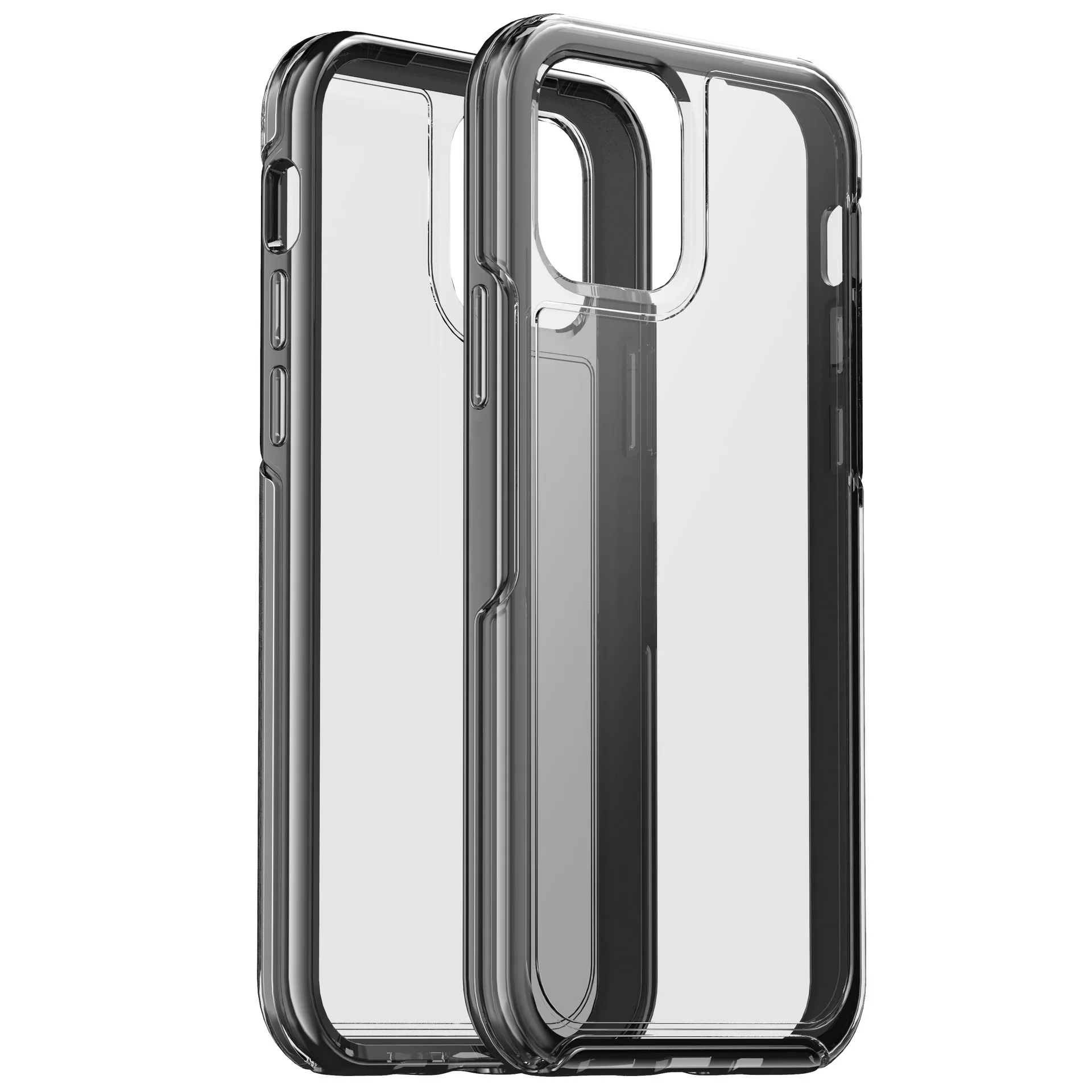 

Clear Symmetry Hard Arylic Hybrid Shockproof Case For iPhone 11 12 Pro X XS Xr 7 8 Plus