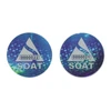 Custom design anti-counterfeiting watermark double-side vehicle windshield reverse sticker/label for inspection