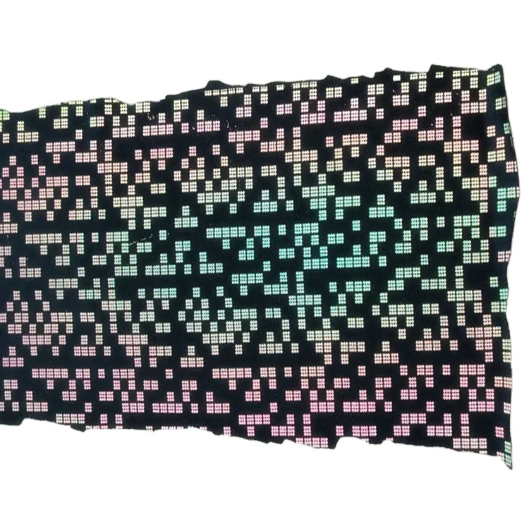 
Cheap fashionable clothing usage leather holographic iridescent fabric 