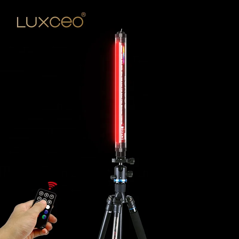 

New Style LUXCEO P7RGB 3000K 5750K Magnetic Clips Included Icestick Light Professional Photography Waterproof LED Stick Wand, Black