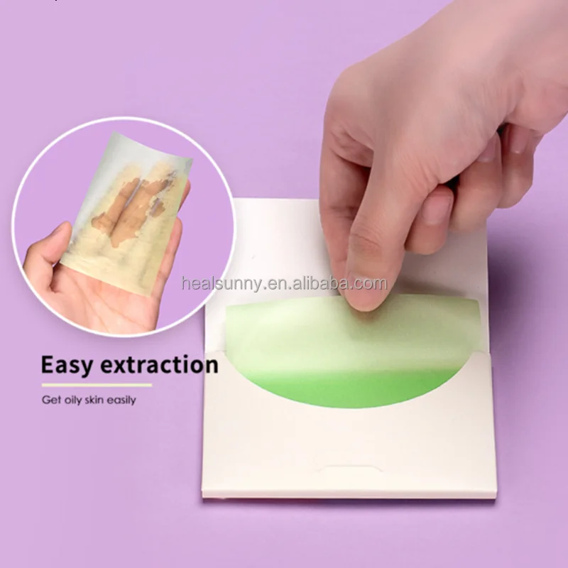 

Hot sale oem tissues Face Blotting Sheets with Natural Powder Absorbs Oil Rice Paper, Pink, green, gray, red, yellow, etc., welcome to customize