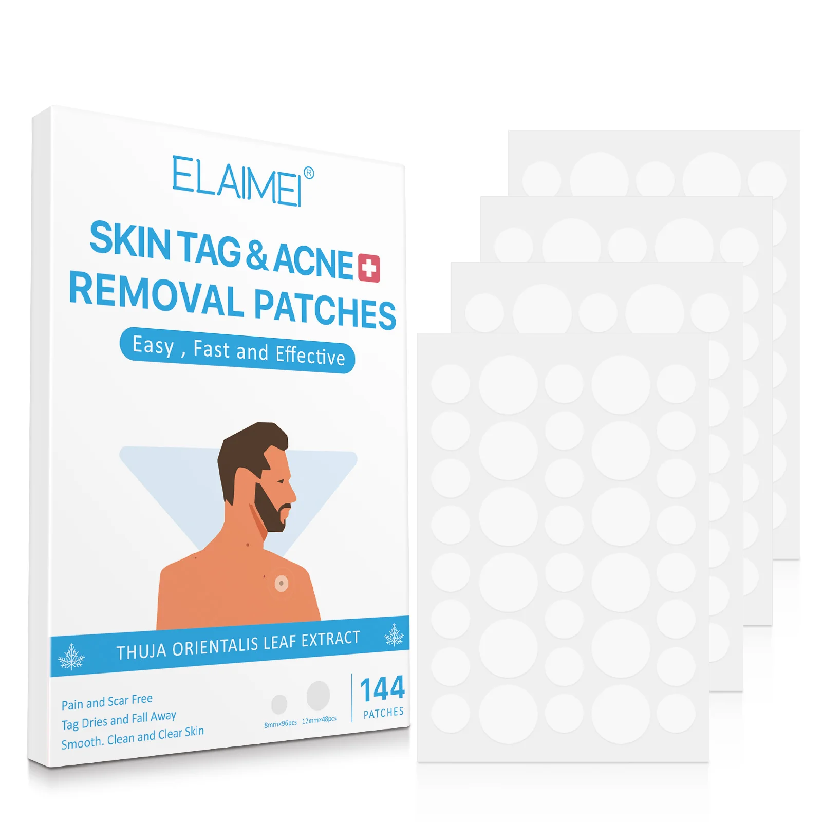 

ELAIMEI Natural Skin Tag and Acne Remover Patch