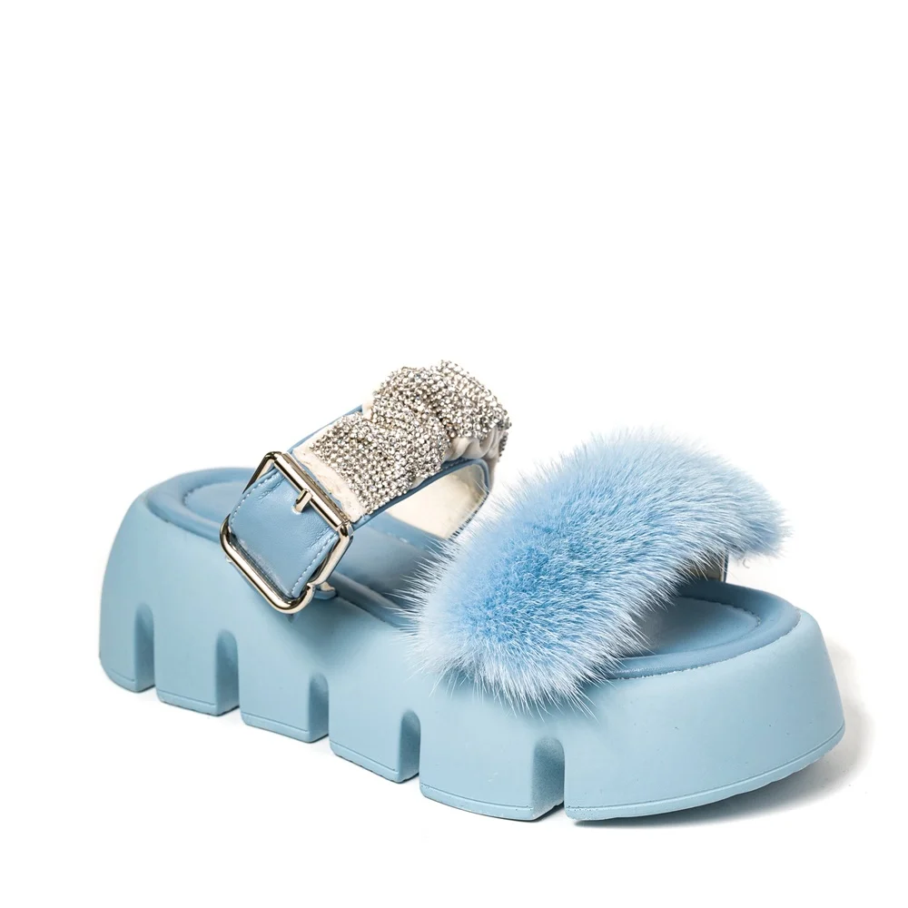 

Very Beautiful And Lovely Thick Soled Fashion Fur Women's Slipper