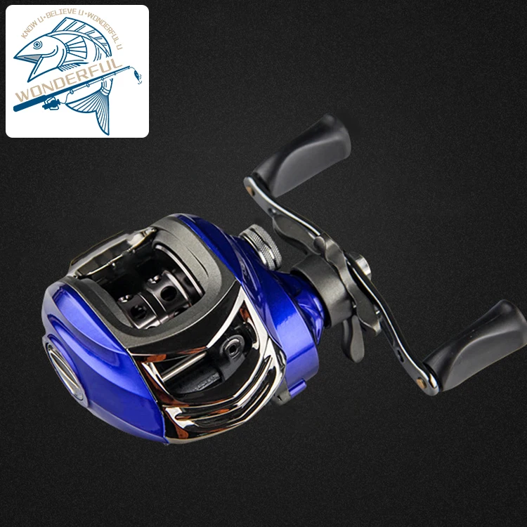 

Hot Sale Nylon Material 10+1 5.0:1 Bearings High Strength Black Blue Magnet Braking Baitcasting Fishing Reel, Oem