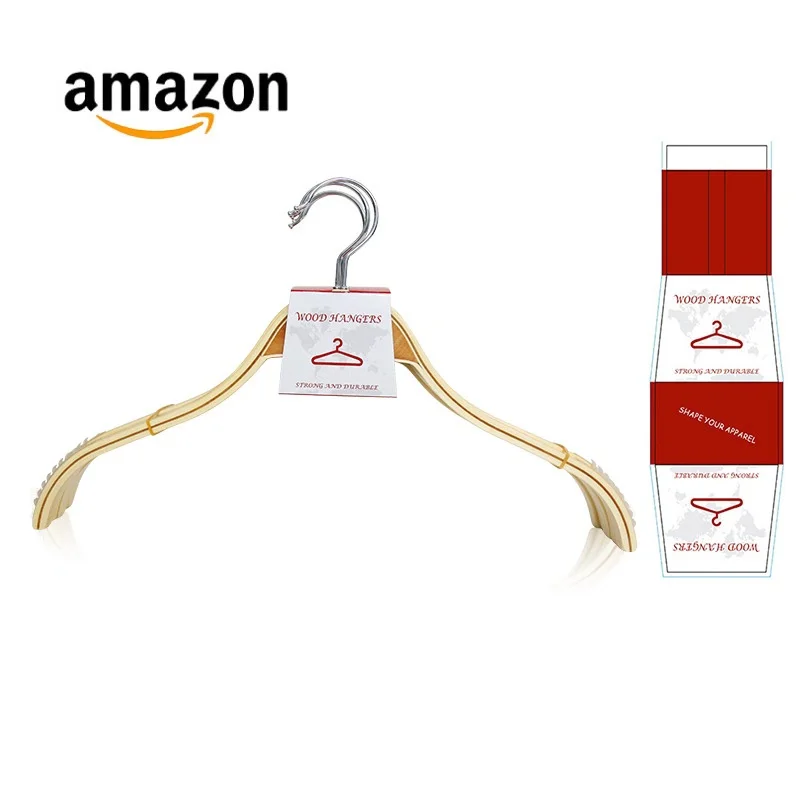 

chinese cardboard retail display rack wooden cloth hangers wholesale, Any color