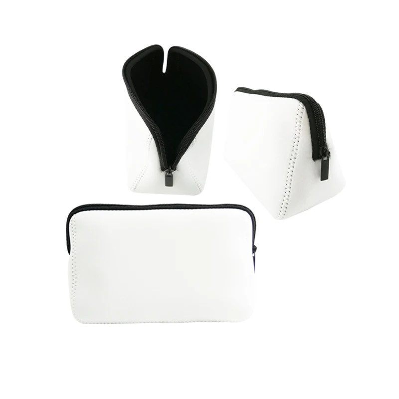 

Neoprene travel bag cosmetic bag makeup bag blank white for sublimation, Customized