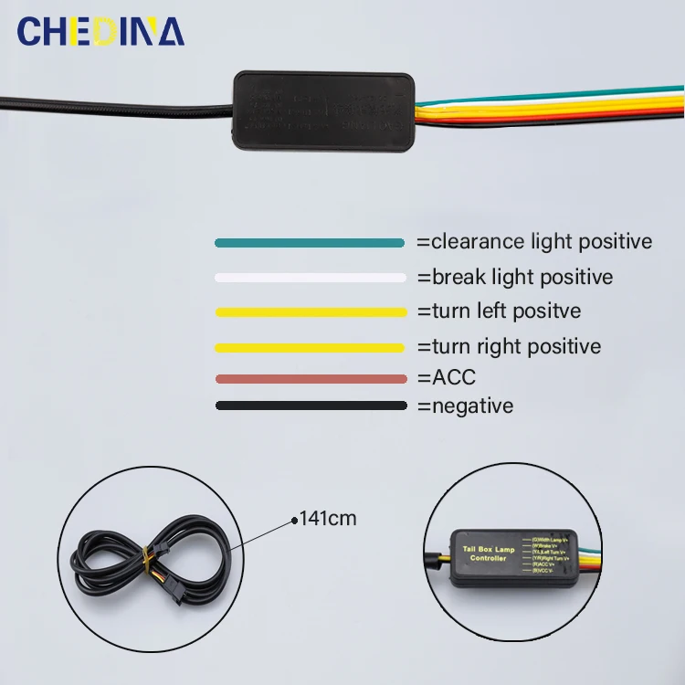 Wholesale Flexible 90cm 1m Rgb Red Flashing Led Third Brake Light High Mount Brake Lights Strip