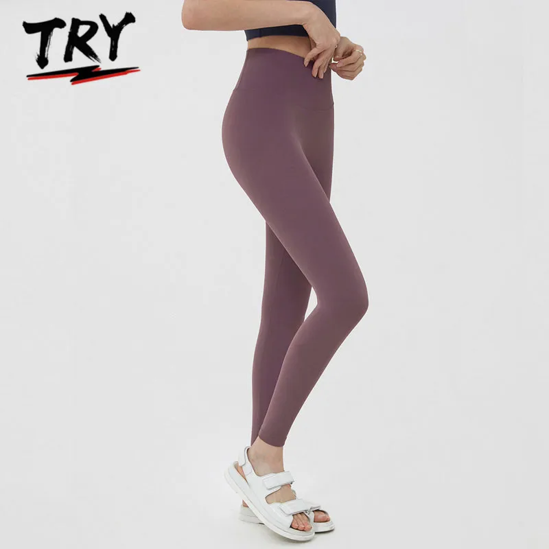 

TRY 8912 second skin nude feeling jacquard stripe thin summer yoga pants andar korean style breathable aerial yoga leggings