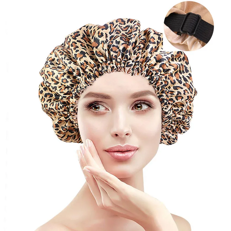 

Reversible silky Satin Bonnet Hair Cap Double Layer Sleep Night Cap with invisiable Head Cover Hair Styling Accessories