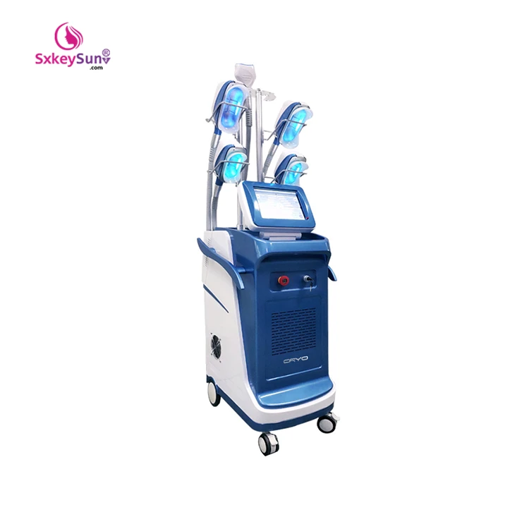 

professional vertical cryo fat cold system cryolipolysis cryotherapy body slimming machine with 5 pcs 360 cryo handles