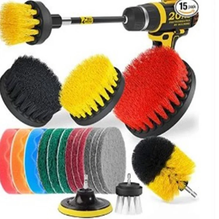 

cleaning brush carpet drill Power Scrubber Brush Extended brush attachment drill set, Picture