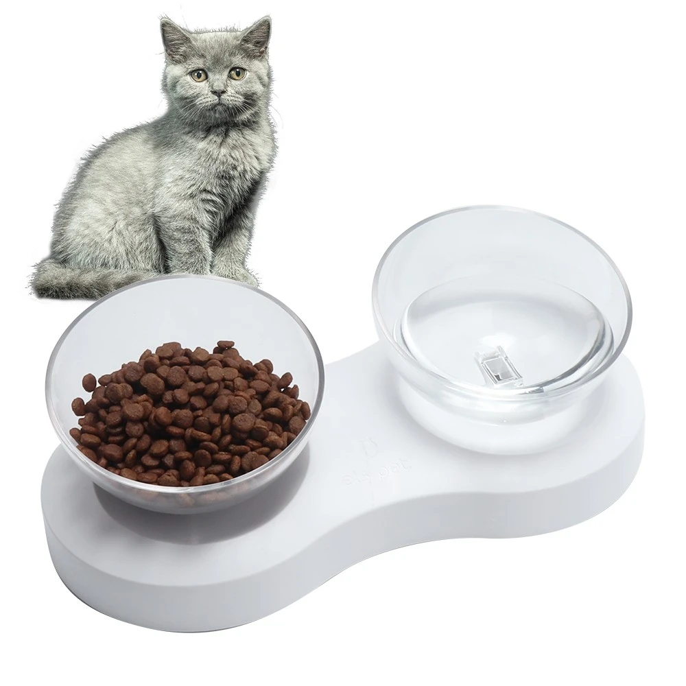 

Pet Double Cat Dog Food Water Feeder Bowls Perfect For Cats & Small Dogs