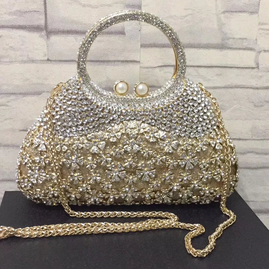 

Factory Direct Sale Rhinestone Evening Bag Braided Rhinestone Bag Luxury Crystal Evening Bag XINYU