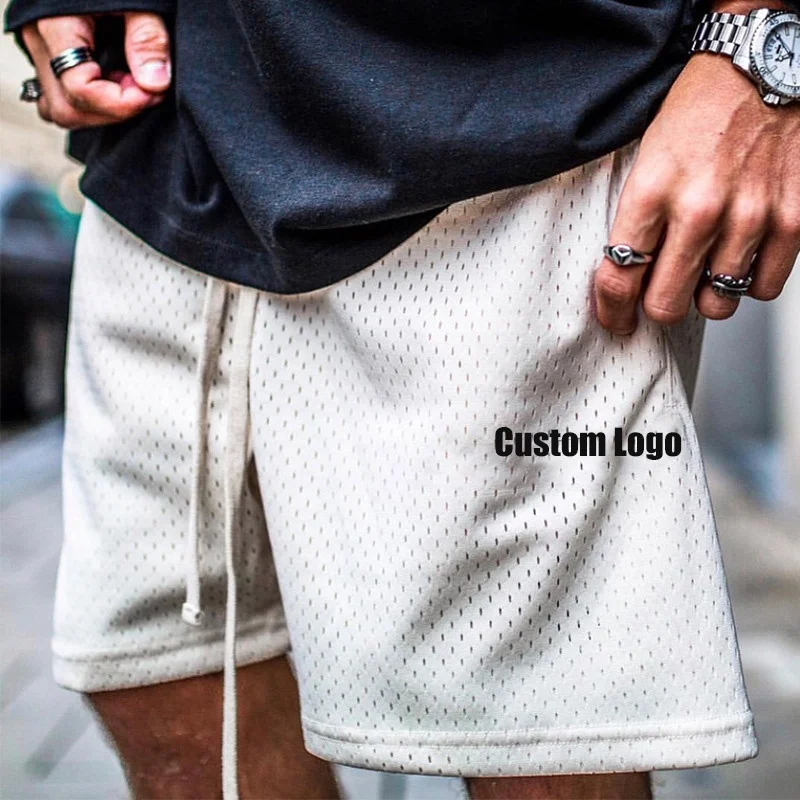 

Low Moq Essential Mesh Short Custom Logo EE Mesh Shorts Summer Breathable Muscle Fitness Training Sublimation Running Man Shorts, Picture color