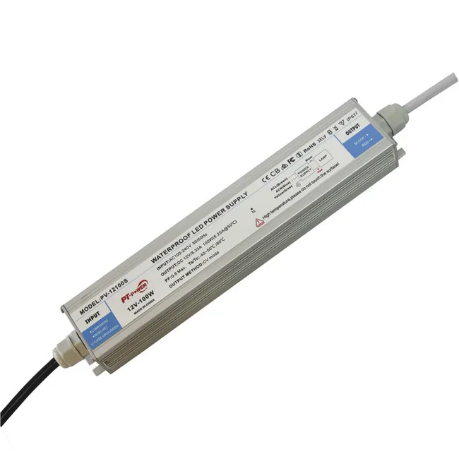 

TUV-CE,EMC approved 100W IP67 LED driver waterproof power supply 12V led transformer, Silver