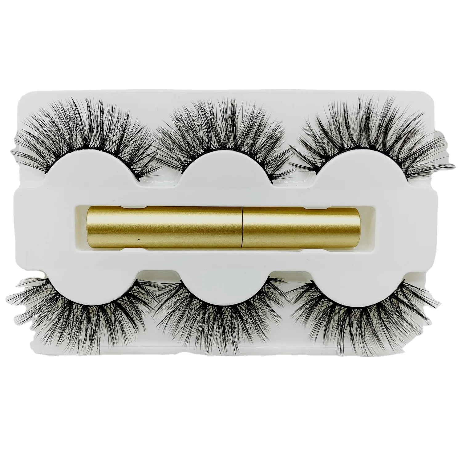 

Wholesale Private Label Lash Packaging Box silk lashes Vendor Handmade Real Mink Lashes 3d Mink Eyelashes, Black color