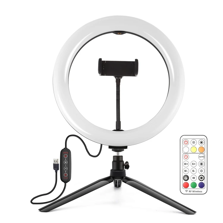 

LED RGBWW PULUZ 10.2 inch 26cm Marquee Selfie Beauty Light Desktop Tripod Mount Selfie Lights Ring