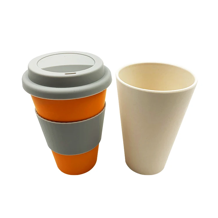 

Eco-Friendly Silicone Lids Holder Bamboo Fiber Coffee Cup Mug