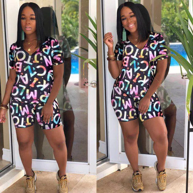 

YQ734 free shipping Wholesale ladies women casual leisure bandage shorts and top two piece set clothing, As shown