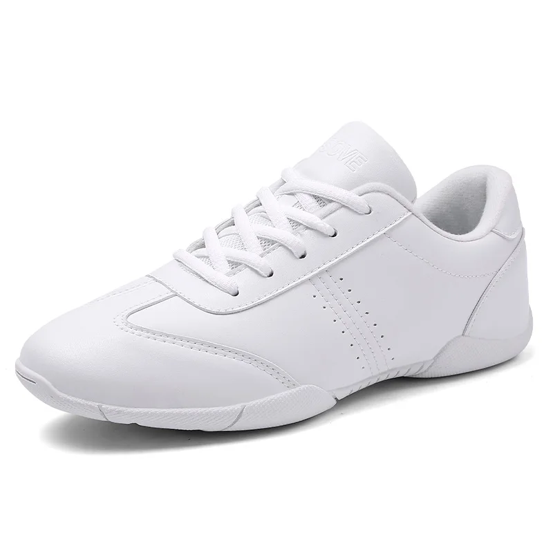 

Adult training competitive aerobics shoes, women's soft soled children's professional white competition cheerleading shoes