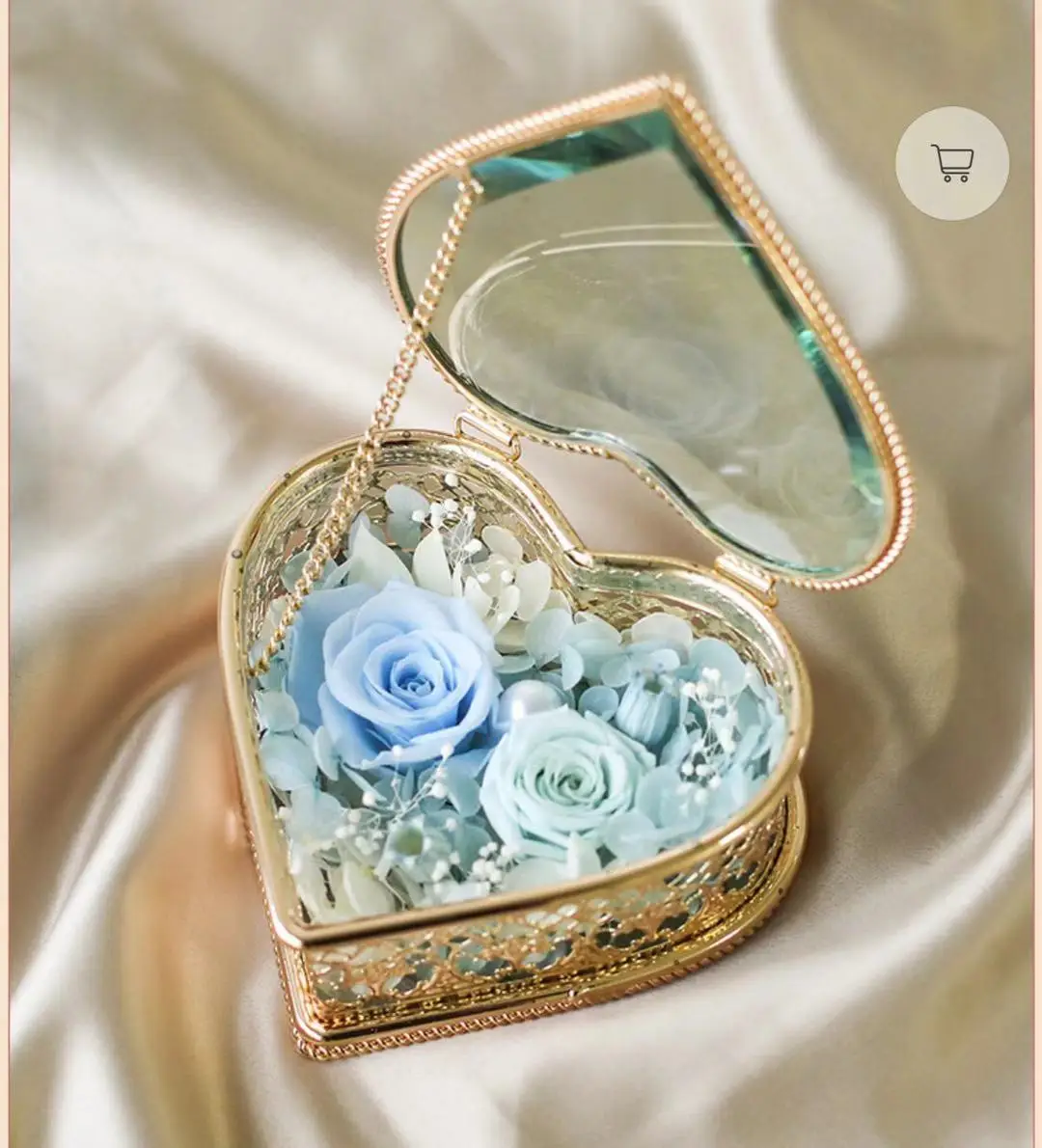 

Factory Wholesale Trinket Ring Necklace Glass Jewelry Box